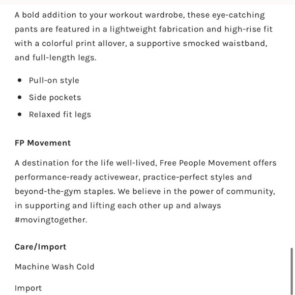 Free People Movement Heat Wave Wide Leg Zip Pants Daisy Chain S - Picture 11 of 12